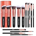 Makeup Brushes BS-MALL Premium Synthetic Foundation Powder Concealers Eye Shadows Makeup 14 Pcs Brush Set, Rose Golden, with Case Beauty & Personal Care BS-MALL