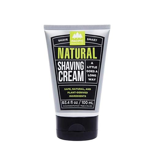 Pacific Shaving Company Natural Shaving Cream - Shea Butter + Vitamin E Shave Cream for Hydrated Sensitive Skin - Clean Formula for a Smooth Beauty & Personal Care Pacific Shaving Company