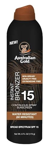 Australian Gold Continuous SPF#15 Spray 6 Ounce with Bronzer (Pack of 6) Beauty & Personal Care Australian Gold
