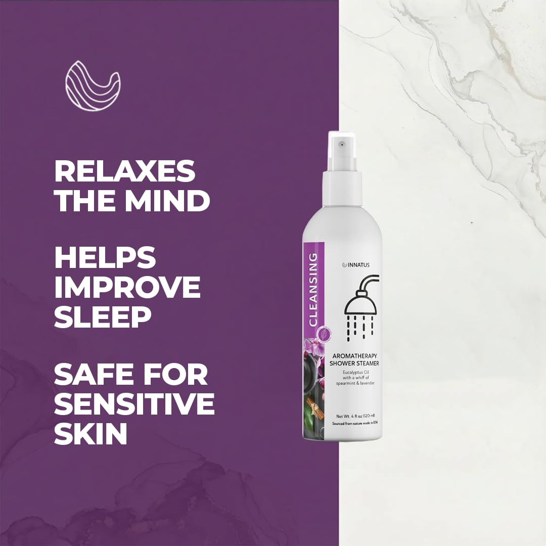 Soothing Shower Spray - 4oz Aromatherapy Shower Steamer Mist for a Spa-Like Experience - Elevates Your Shower - All-Natural Essential Oils (Speermint) Beauty and Personal Care INNATUS