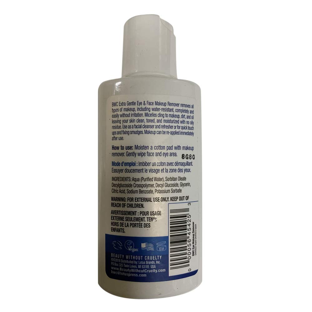 Beauty Without Cruelty Extra Gentle Eye Make Up Remover, 4 Ounce - 6 Pack