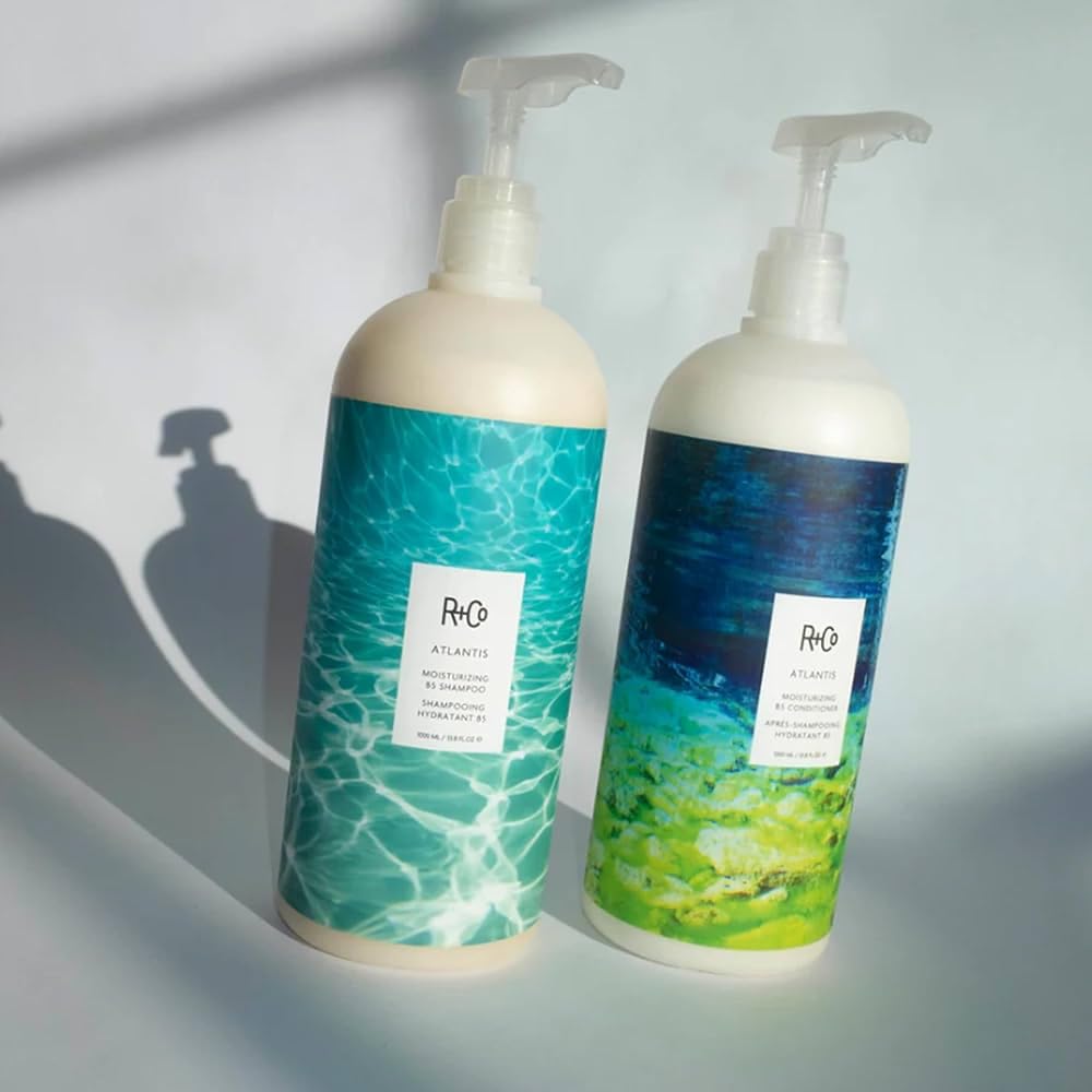 R+Co Atlantis Moisturizing B5 Shampoo and Conditioner Set - Deep Hydration & Repair for Dry, Damaged, Tired Hair - Restores Moisture, Softness & Shine Beauty & Personal Care R+Co