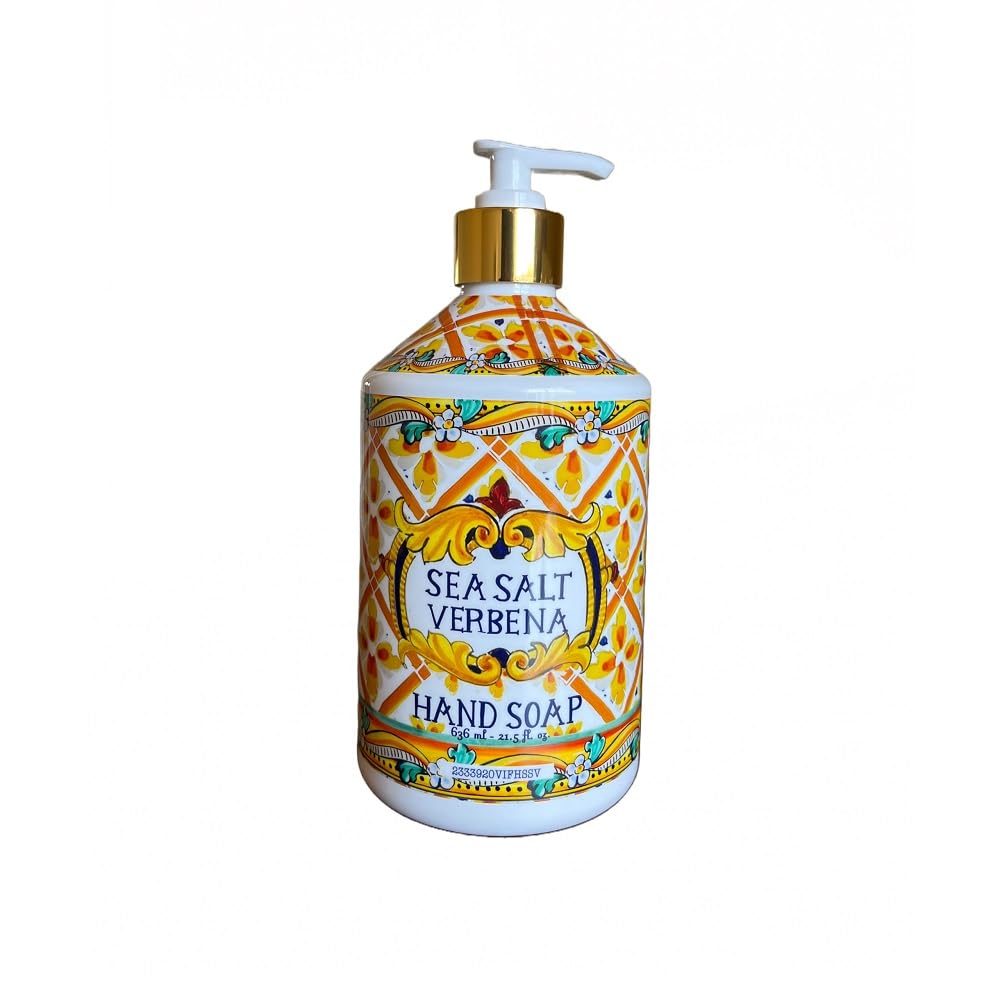 Home and Body Company Hand Soap Villa Flora Collection 16 FL/473ml Bottles infused with Essential Oils (SET OF 4) Sea Salt Verbena, Coconut Citrus Beauty & Personal Care Home & Body Company