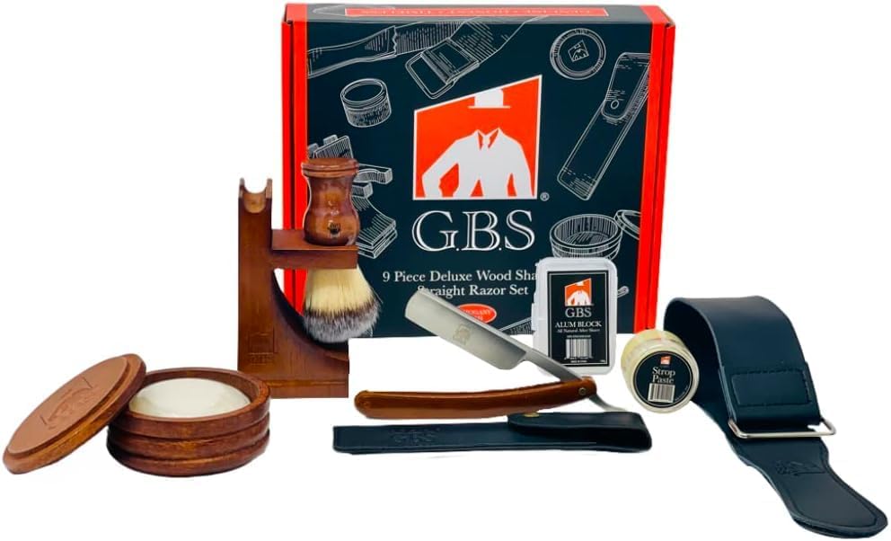 G.B.S GENTS Men's Complete Shaving Kit with Carbon Steel Razor Beauty and Personal Care G.B.S