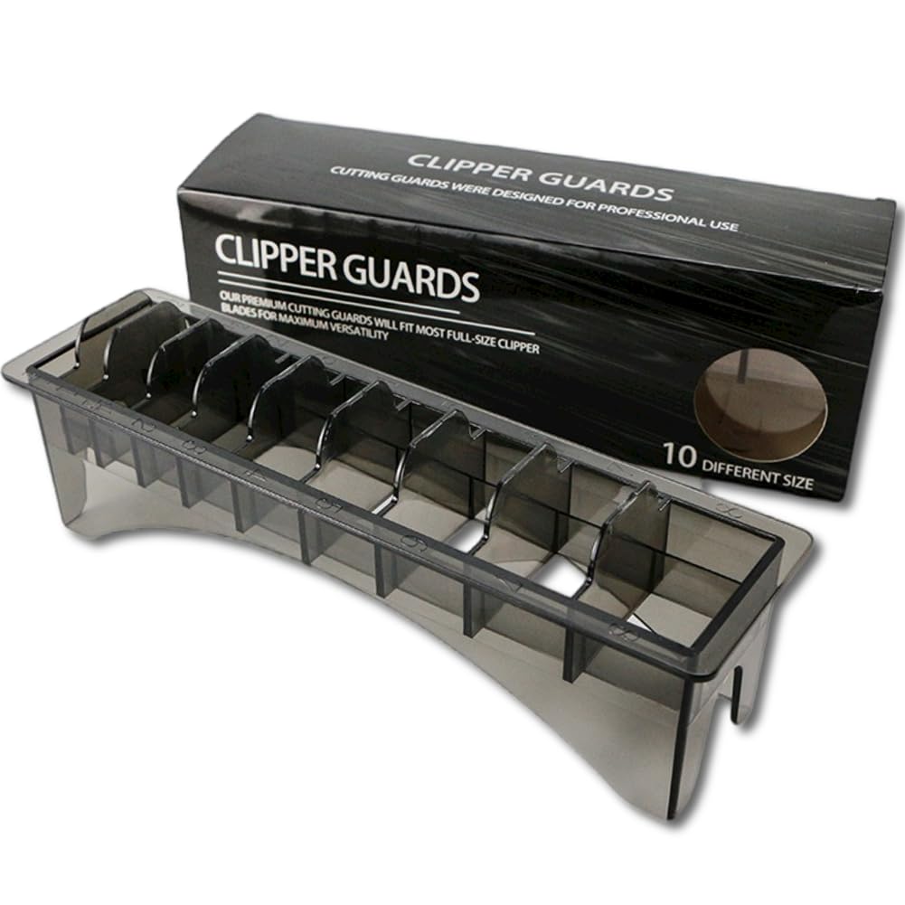HuGuWdy Clipper Guard Holder?Clipper Holder with 10 Slots Barber Accessories Barber Supplies Professional Organizer Hair Clipper Guards Set Fits Beauty and Personal Care HuGuWdy