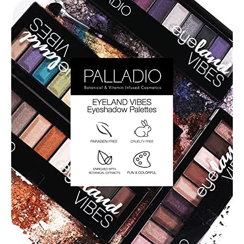 Palladio Eyeland Vibes, Escape to the Tropics, 10 Count Eyeshadow Palette, 5 Curated Palettes, Seductive Nudes to Vibrant Hues, Complimentary Shades… Beauty & Personal Care Palladio