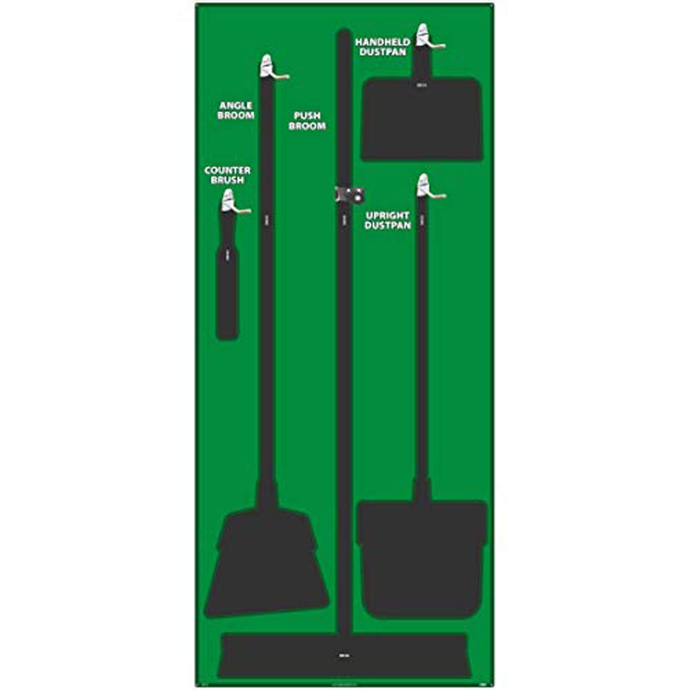 NMC SB103AL 5S Janitorial Shadow Board, Green/Black, 68"X30", Heavy-DutyAluminum (Tools Sold Separately) Beauty & Personal Care NMC