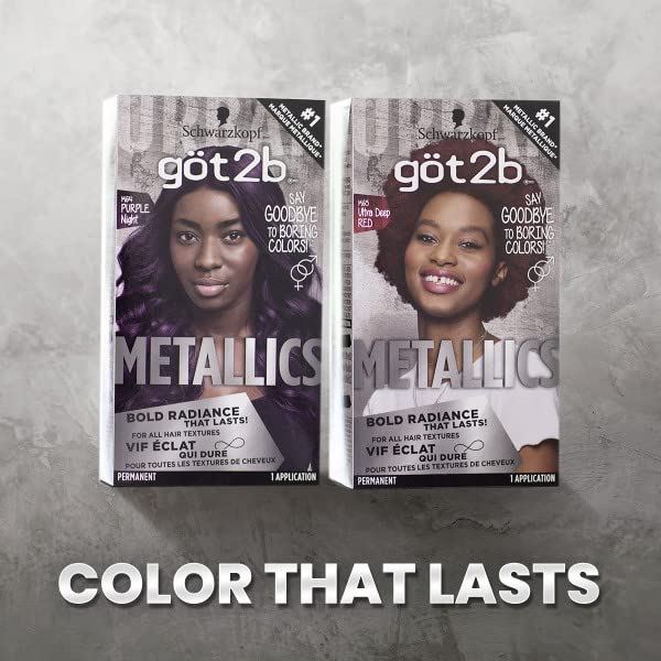 Got2b Metallics Permanent Hair Color, M64 Purple Night Charcoal Beauty & Personal Care Got2B