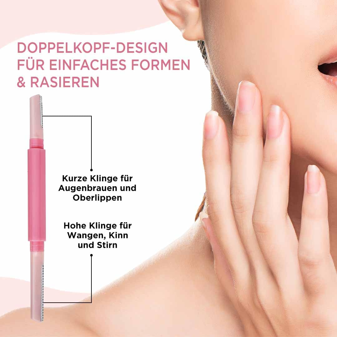 Face Razor for Women Facial Hair with Dual Blade Head 3N - German Blades - Easy Shaping and Shaving - Reusable Up To 5 Times - Durable and Rust Free Beauty and Personal Care FURR By Pee Safe