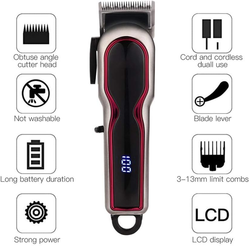 Professional Haircut Cordless Hair Clipper and Electric Nose Hair Trimmer Men Cutter Hair Cutting Beard Razor Cleaning Machine 0 Beauty and Personal Care RomildaYuan