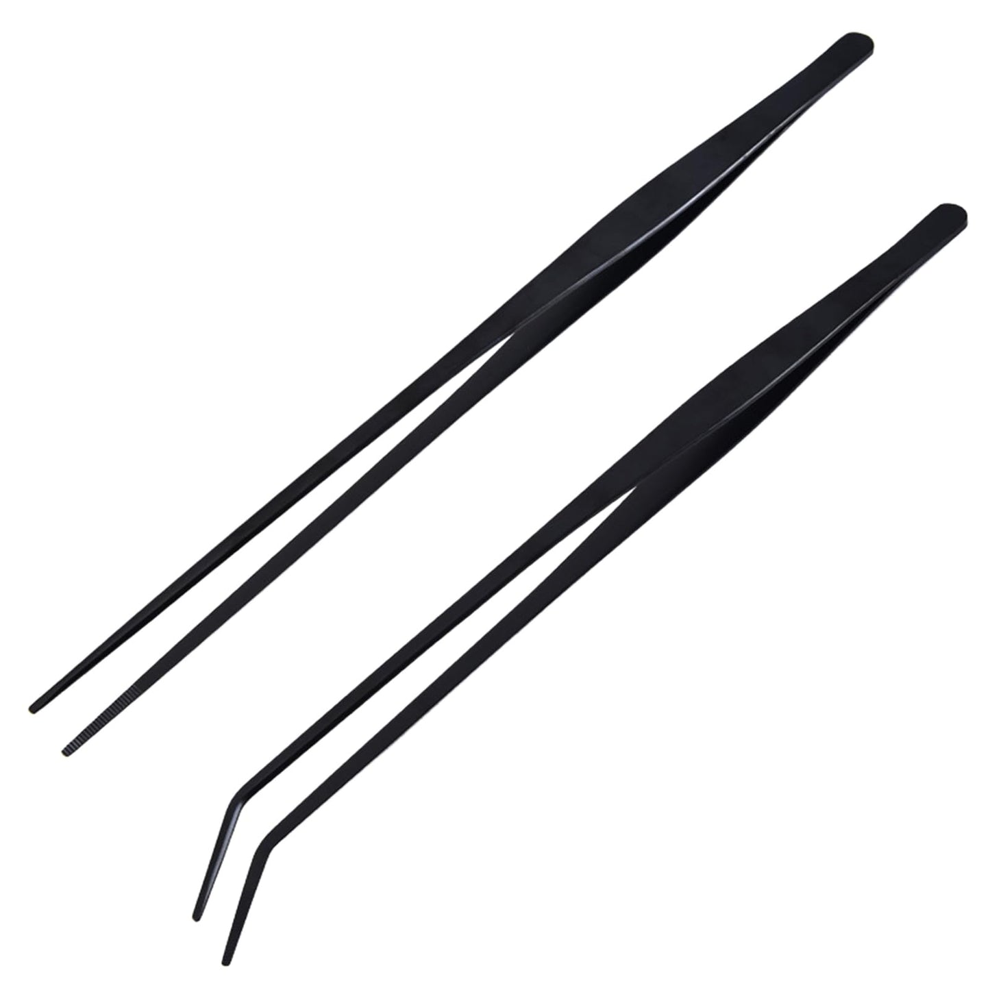 COPLKY Stainless Steel Aquarium Tweezers Set 27cm Practical Plant & Reptiles Feeding Tool Straight and Curved Head Practical Beauty and Personal Care COPLKY