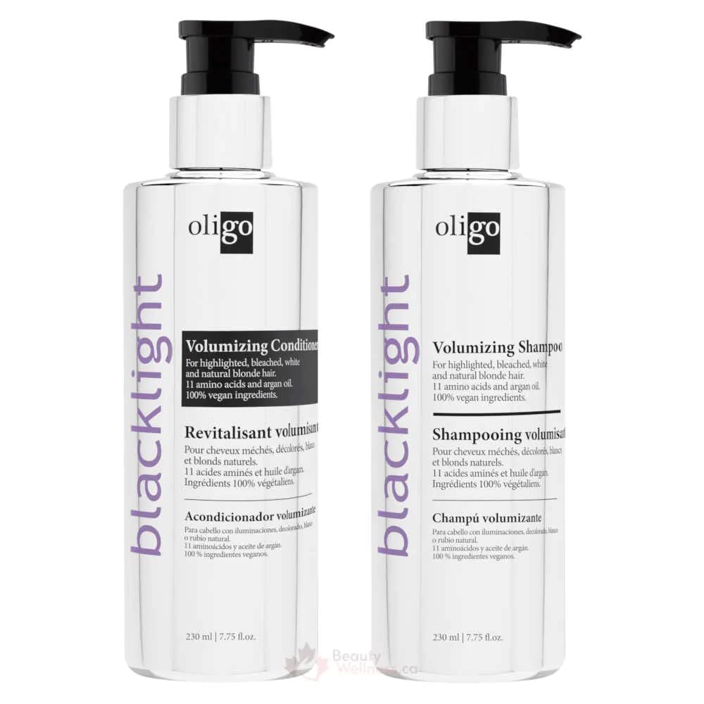 Oligo Professionnel - Blacklight Volume Shampoo and Conditioner for blondes - Sulfate free - Vegan - For color treated hair - Hydrating and volumizing Beauty & Personal Care Oligo Professionnel