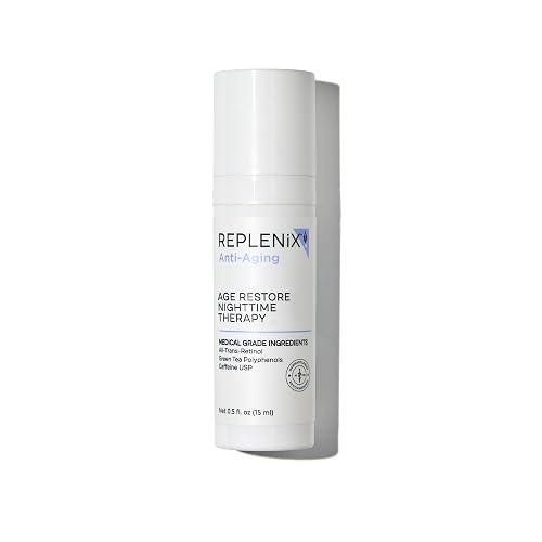 Replenix Age Restore Nighttime Therapy Face Cream, Anti-Aging Medical-Grade Facial Moisturizer for Mature & Dry Skin (0.5 fl oz) Beauty & Personal Care Replenix