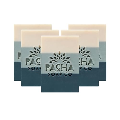 Pacha Soap Co. Bar Soap - Salt & Moss Scent, Handcrafted, Hydrating & Moisturizing Natural Soap with Soothing Essential Oils, Premium Face, Hand Beauty & Personal Care Pacha Soap Co