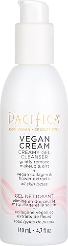 Pacifica Vegan Collagen Cream Gel Facial Cleanser - Daily Foaming Face Wash & Makeup Remover, Hydrating Anti-Aging Face Wash for Dry & Sensitive Skin Beauty & Personal Care Pacifica