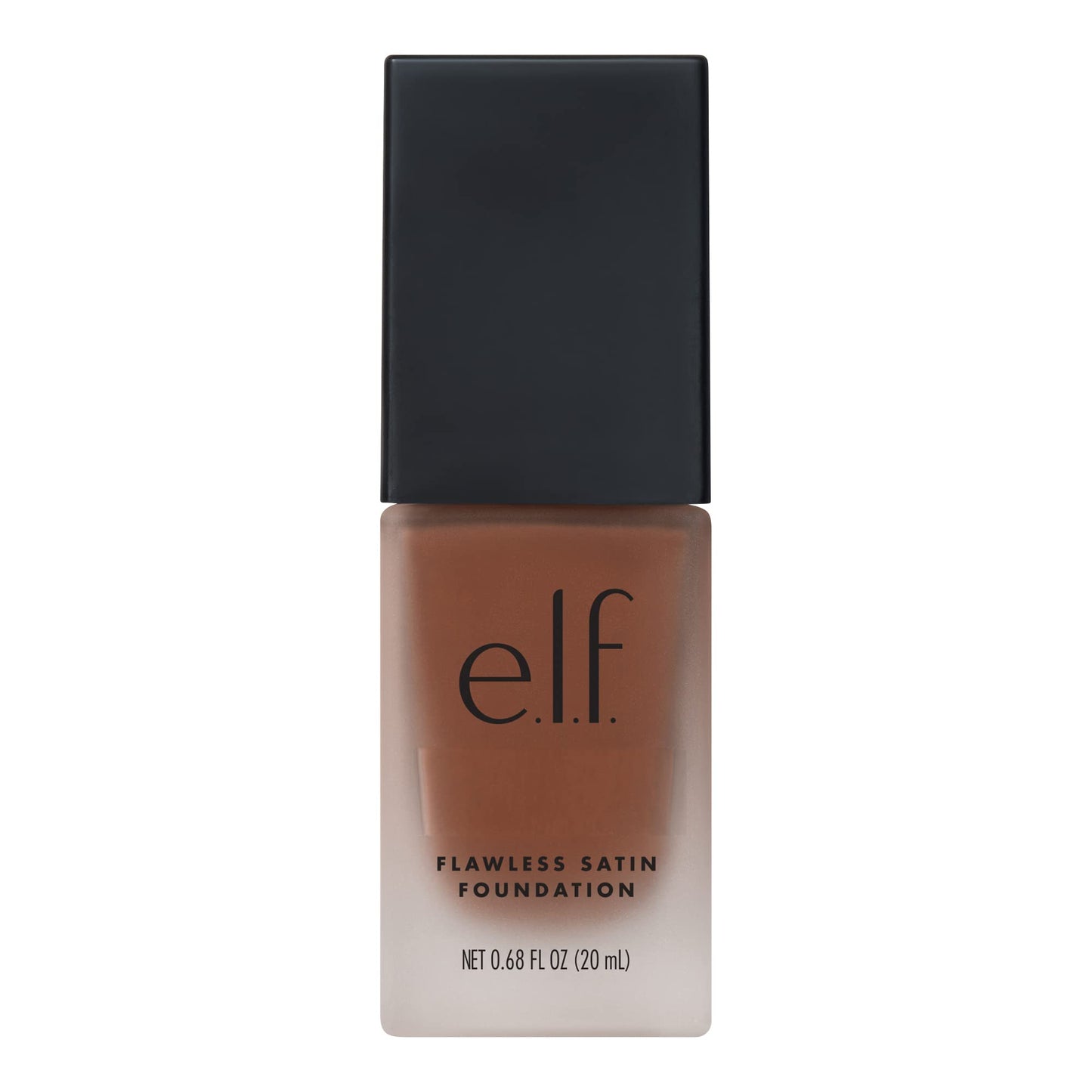 e.l.f. Flawless Satin Foundation, Lightweight & Medium Coverage, Semi-Matte Finish, Vegan , Chocolate, 0.68 Fl Oz (20mL) Beauty & Personal Care e.l.f.
