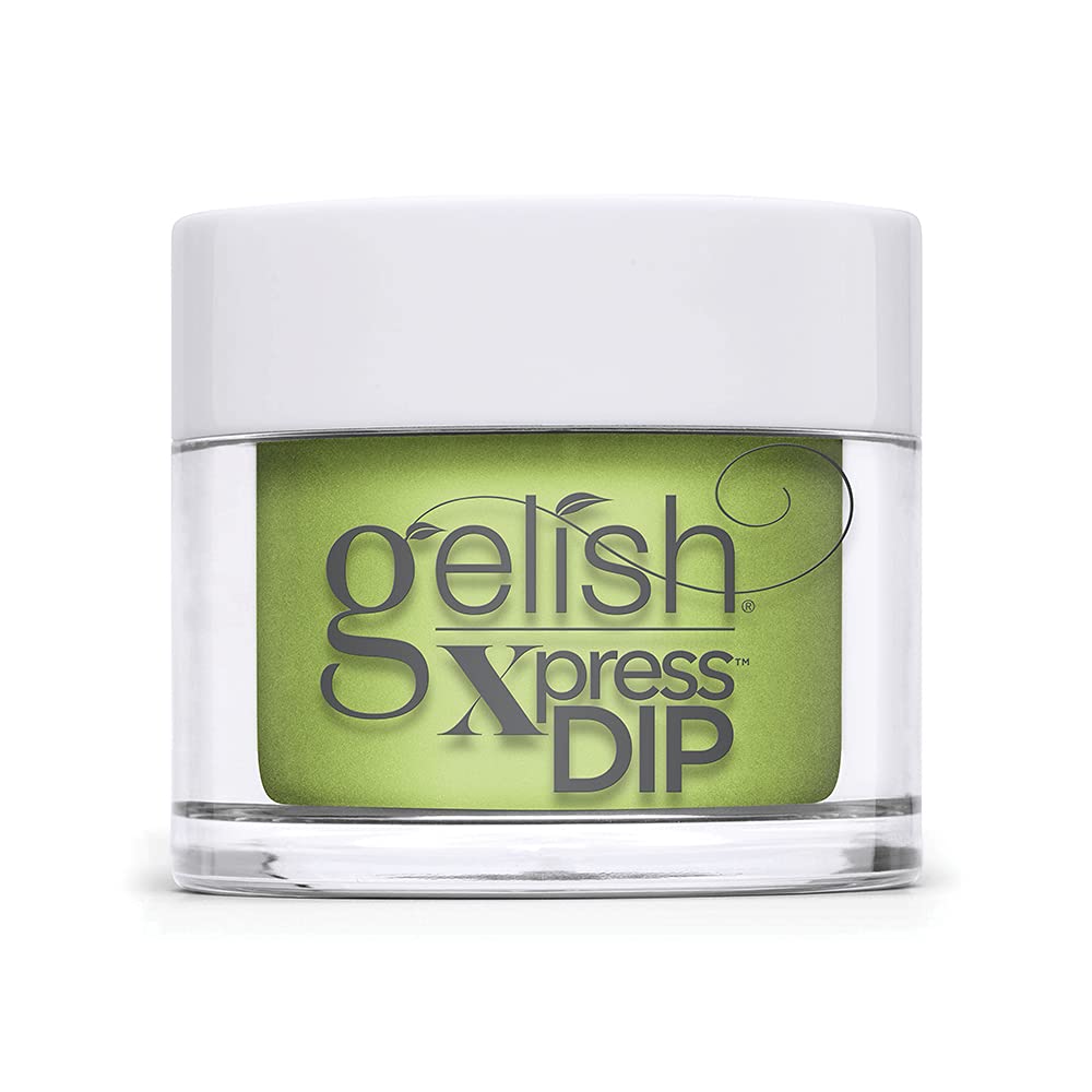 Gelish Feel the Vibes Collection Xpress Dip N Brush Powder Nail Manicure - Into The Lime-Light, 1.5 oz