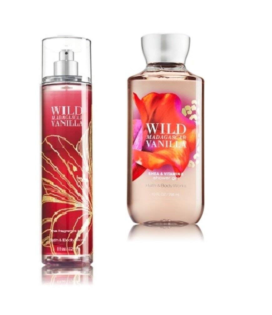 Bath & Body Works ~ Signature Collection ~ Wild Madagascar Vanilla ~ Fine Fragrance Mist & Shower Gel ~ Set Beauty and Personal Care Bath & Body Works
