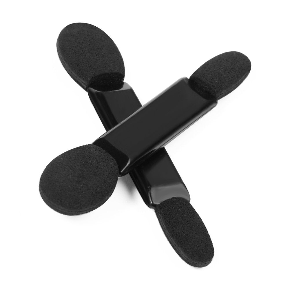 Deksias Disposable Dual Sided Eye Shadow Sponge Applicator Oval Tipped Eyeshadow Brushes Makeup Applicators (50PCS, black) Beauty & Personal Care Deksias