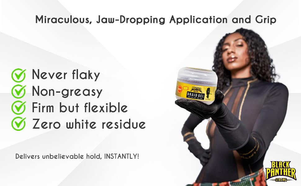 Black Panther Elite Edge & Braid Control Pomade for Curly Hair, For Braids, Locs N Twists, Volumizing And Styling Hair Gel for Women, Strong Hold, All Beauty & Personal Care The Roots Naturelle