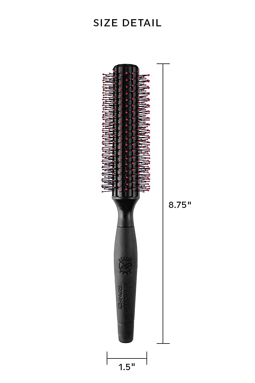 Cricket Static Free RPM 12 Row Round Hair Brush - Curling, Blow Drying, Detangling and Styling Wet or Dry, Suitable for All Hair Types Beauty & Personal Care Cricket