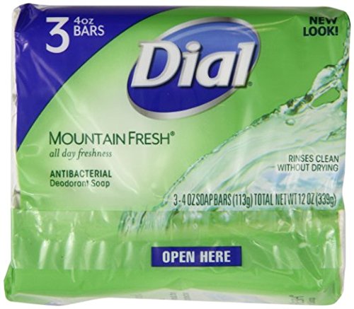 Dial Antibacterial Bar Soap, Mountain Fresh, 4 Ounce, 3 Bars Beauty & Personal Care Dial