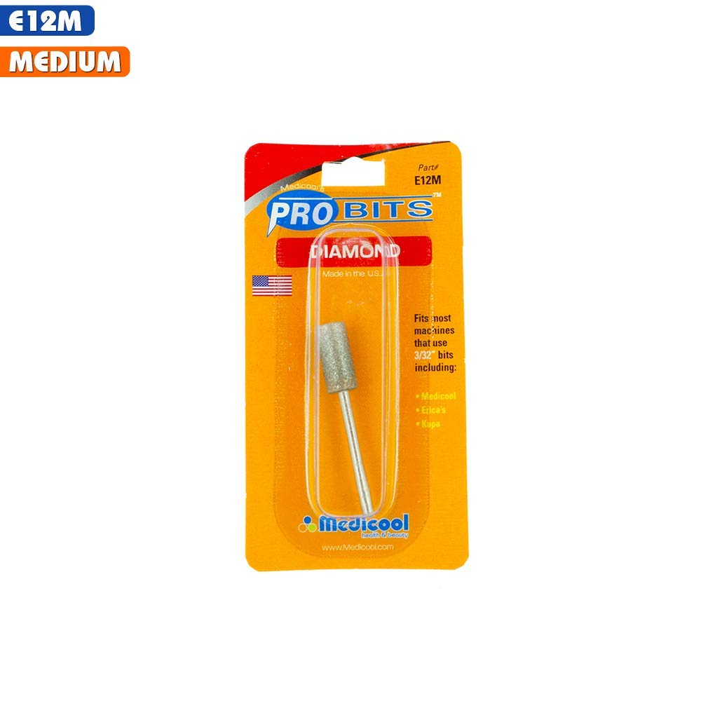 Medicool Diamond Barrel Filing and Shaping Manicure and Pedicure Nail Tool Bit | E12M Beauty & Personal Care Medicool