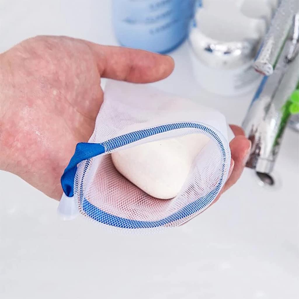 kobeIeen 2 Pcs/Set Portable Hangable Handmade Bag Bath Shower Foaming Cleansing Net Beauty and Personal Care kobeIeen