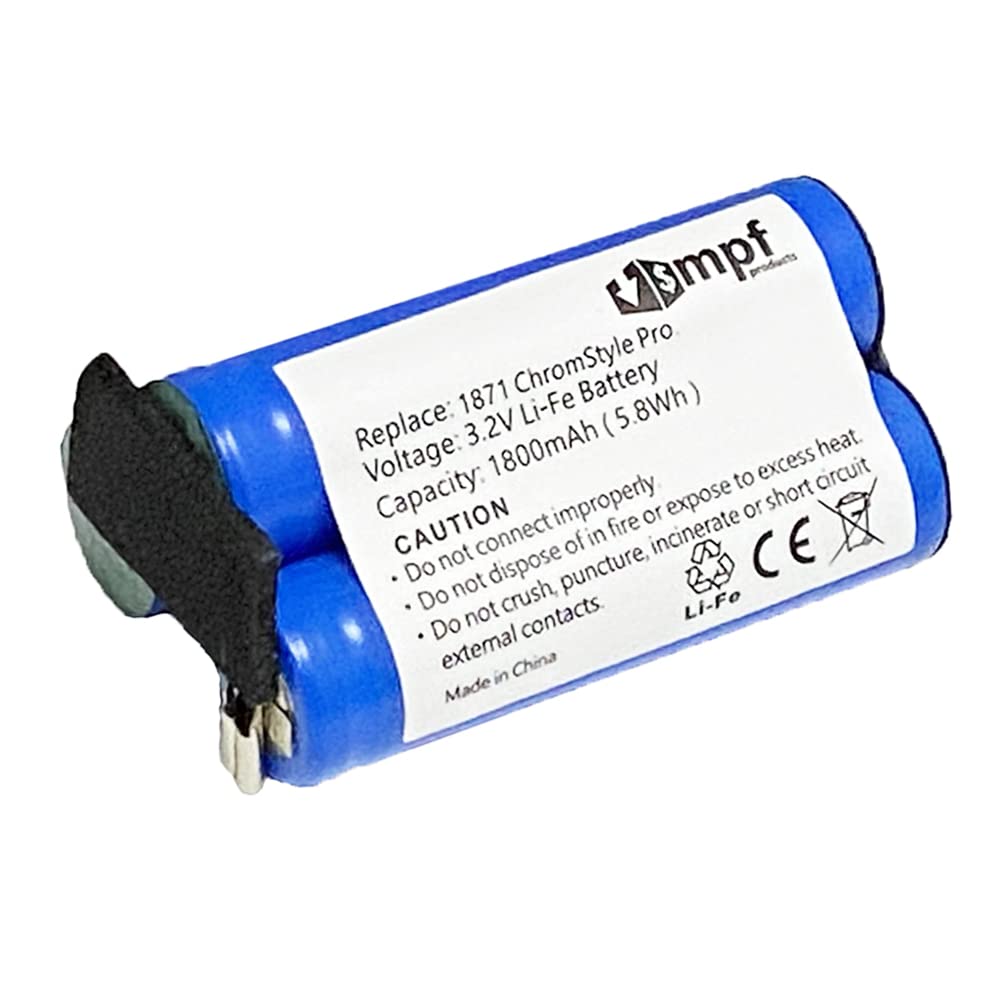 MPF Products 1800mAh 3.2V 1871-7960 Battery Replacement Compatible with WAHL1871 Moser 1871 ChromStyle Pro, 1871-0071, 1871-0072 Cordless Hair Beauty and Personal Care MPF Products