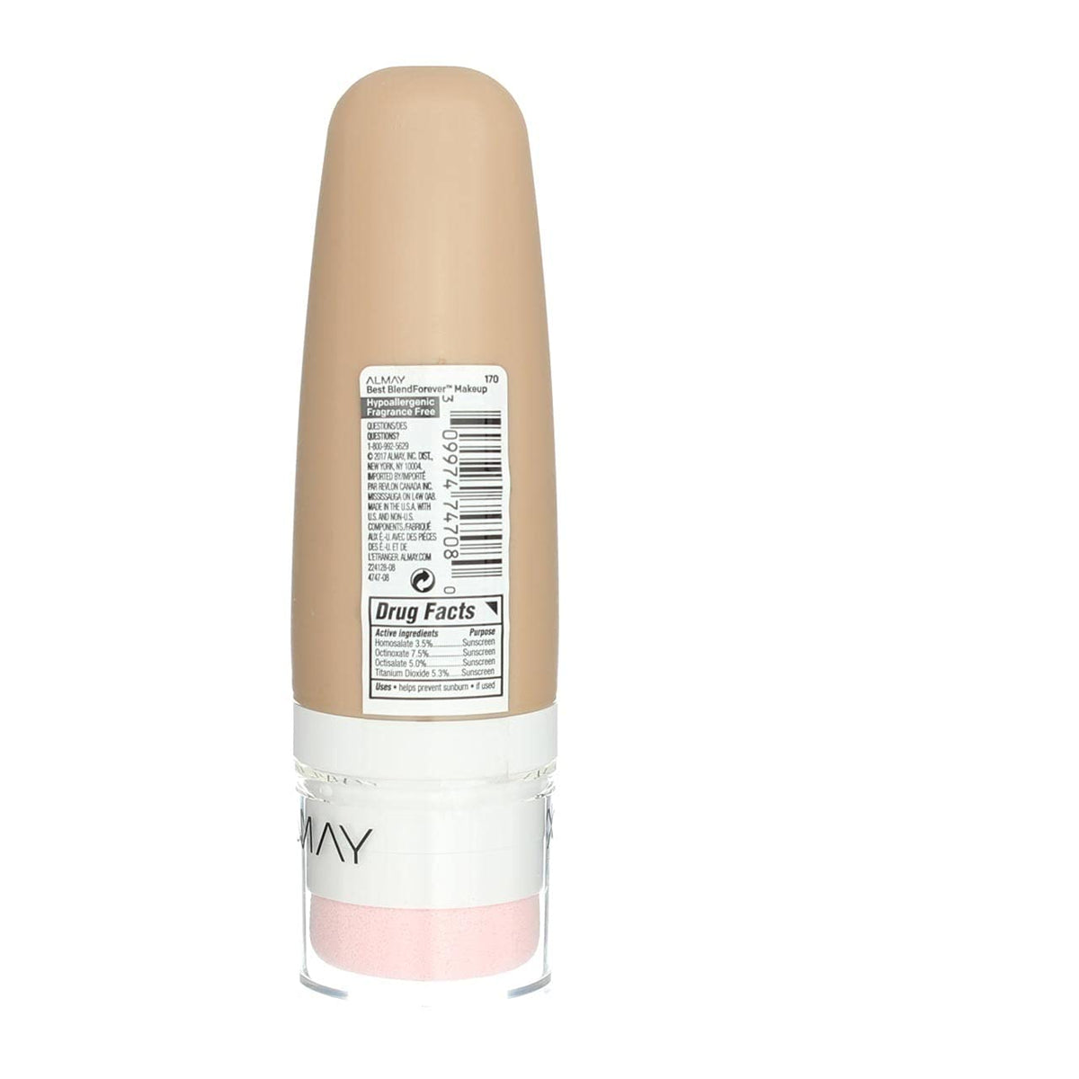 Almay Best Blend Forever Foundation, True Beige, 1 fl. oz., SPF 40 Broad Spectrum