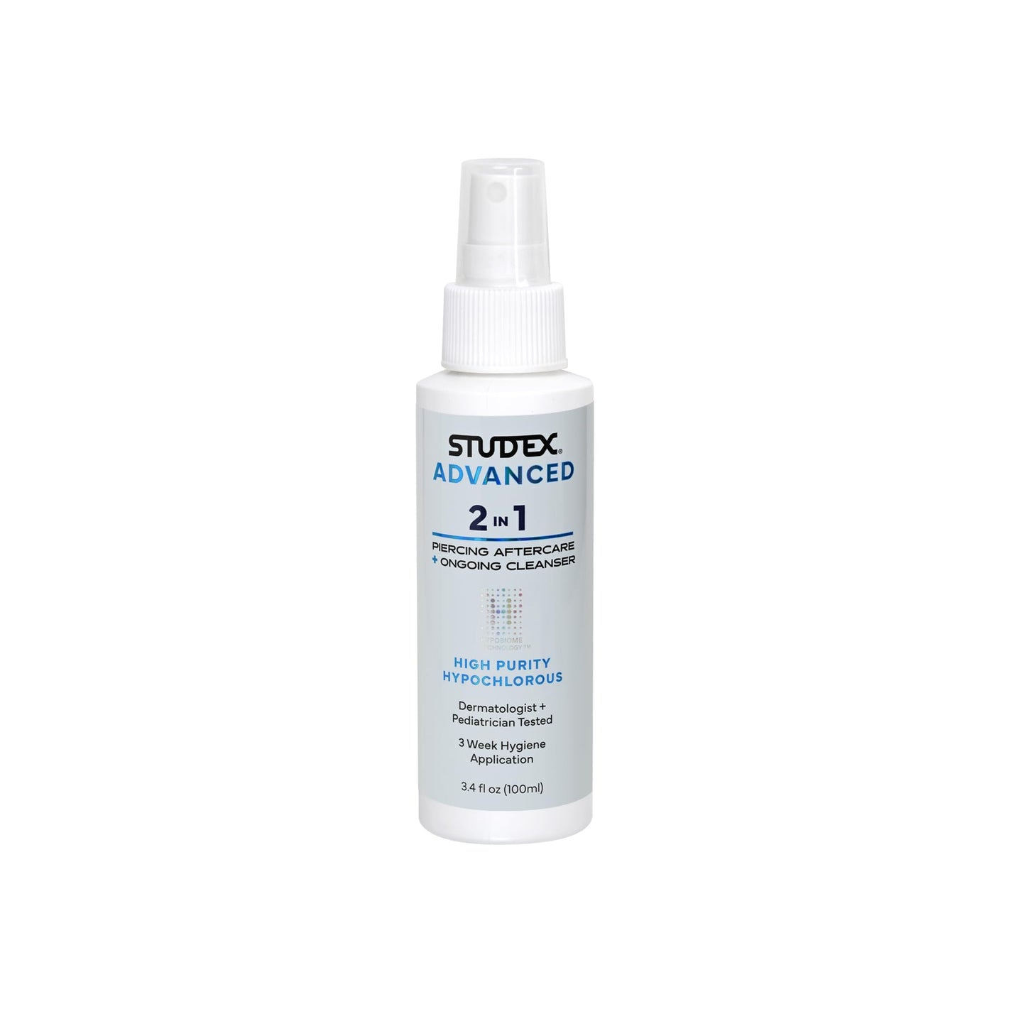 Studex Advanced 2-in-1 Piercing Aftercare & Cleanser - Hypochlorous Spray for Body and Ear Piercing, Hypoallergenic Formula for Sensitive Skin (3.4oz) Beauty and Personal Care Studex Default Title