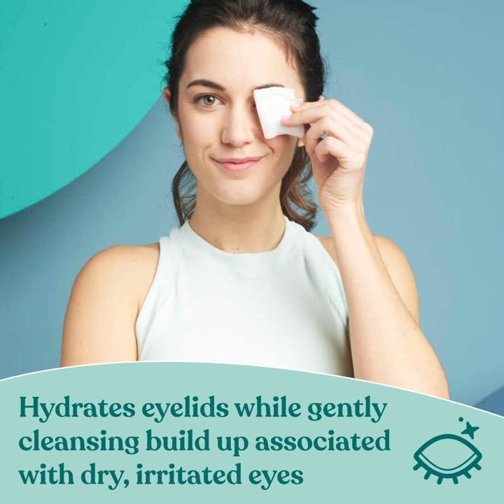 Biotrue Micellar Eyelid Cleansing Wipes, Fragrance-Free Eyelid Care for Dry, Irritated Eyes, Gently Cleanses, Hydrates & Soothes Eyelids, Moisturizing Beauty & Personal Care Biotrue