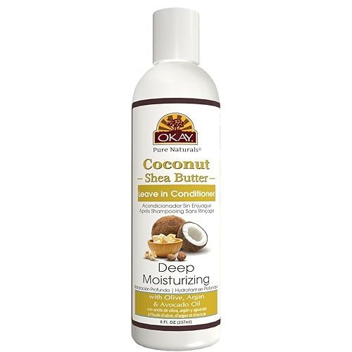 OKAY | Coconut & Shea Butter Leave-In Conditioner | For All Hair Types & Textures | Fortify - Strengthen - Revitalize | With Olive, Argan & Avocado Beauty & Personal Care OKAY