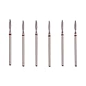 MZCMSL Flame Cuticle Drill Bit Set with Case, 6pcs Pro Diamond Nail Bits for Nail Salon Manicure Beauty & Personal Care MZCMSL