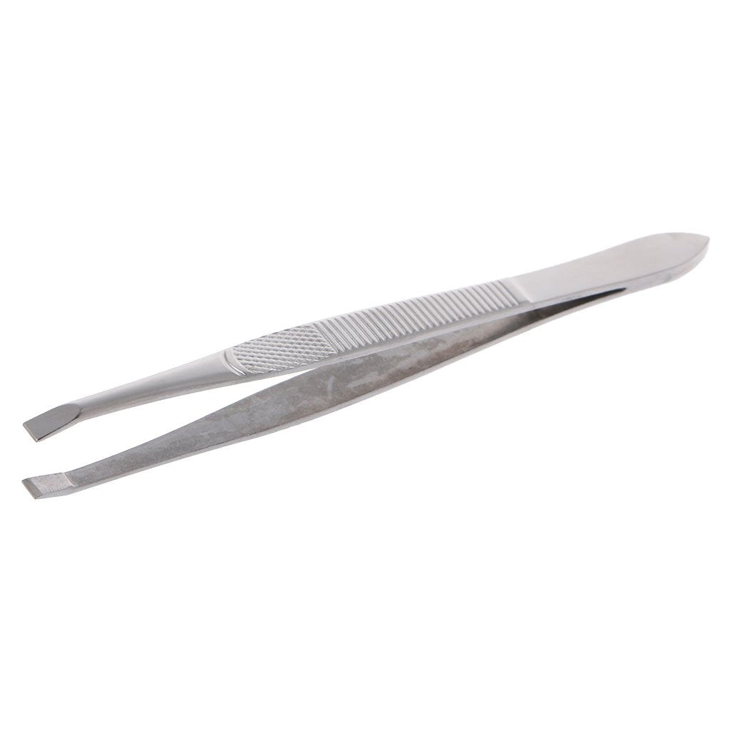 Atcdfuw Eyebrow Tweezers,Professional Stainless Steel Eyebrow Hair Removal Tweezer Flat Tip Tool New Beauty and Personal Care atcdfuw