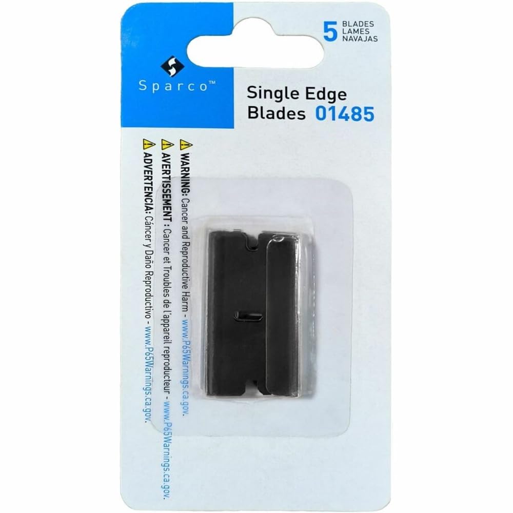 Sparco, SPR01485, Tap-Action Razor Knife Refill Blades, 5 / Pack, Stainless Steel Beauty and Personal Care PILOT
