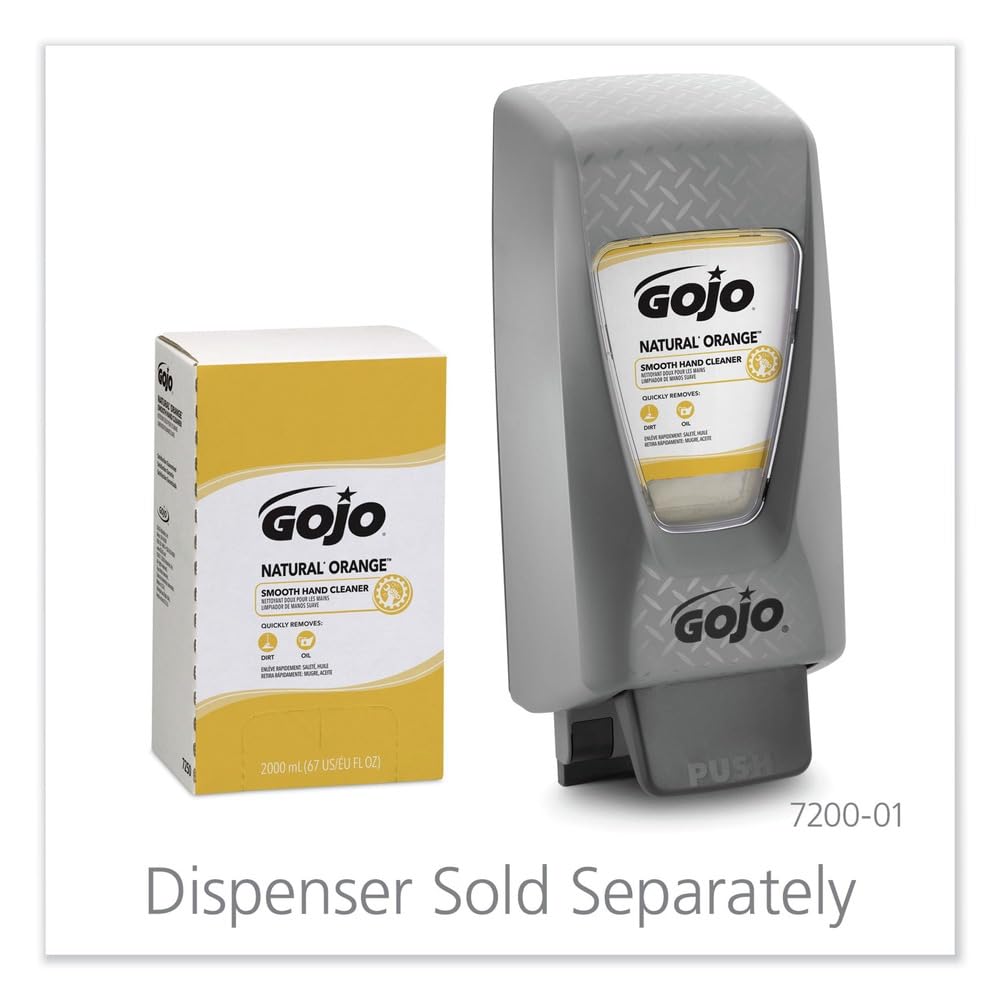 GOJO 2000 mL Refill White Natural* Orange Citrus Scented Heavy Duty Hand Cleaner Beauty & Personal Care GOJO