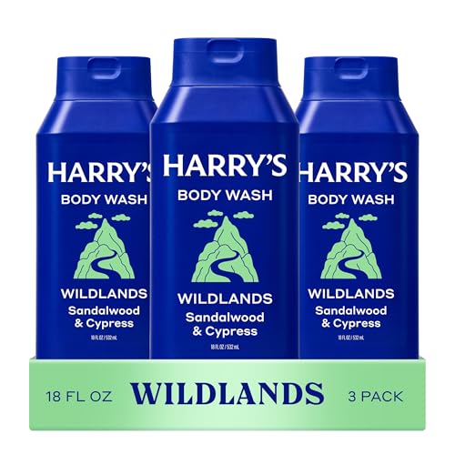 Harry's Men's Body Wash - Wildlands - (3 Pack) 18 fl oz - Shower Gel for Men - No Parabens, Sulfates, or Dyes Beauty & Personal Care Harry's