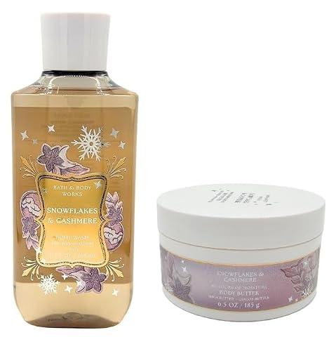 Bath & Body Works Snowflakes and Cashmere Shower Gel and Body Butter Gift Set Beauty & Personal Care Bath & Body Works