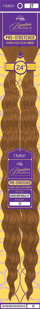 Outre Purple Pack Brazilian - Prestretched Loose Deep Bulk 24" (STRAWBERRY BLONDE 27)