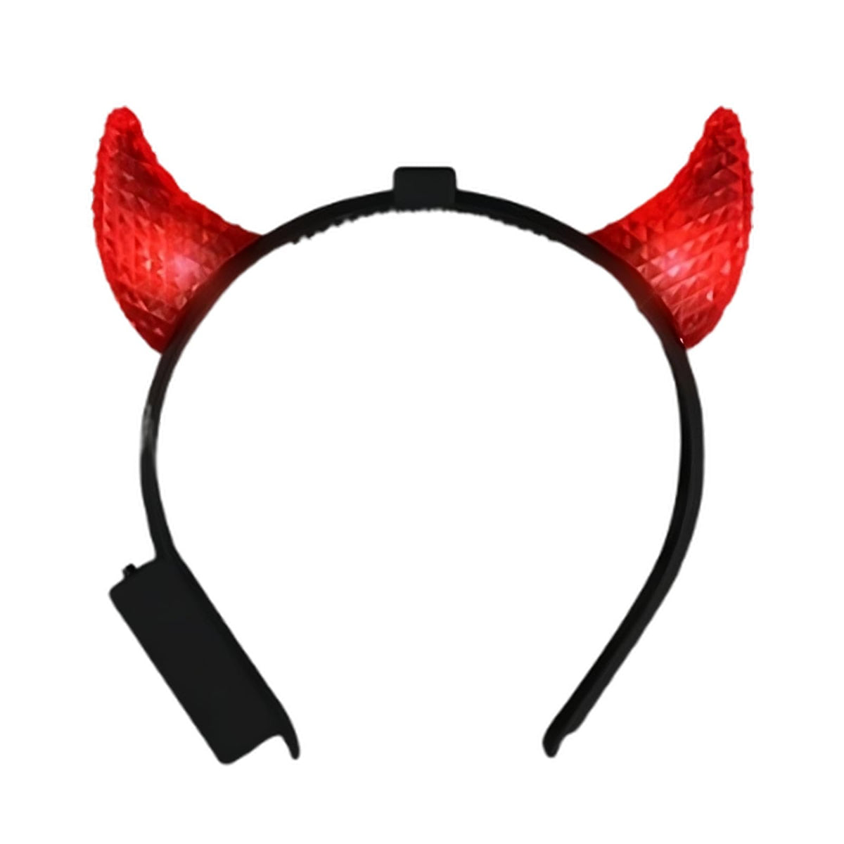 blinkee Radiant Red Crystal Prism LED Devil Horns - Light-up Costume Accessory for Halloween and Parties