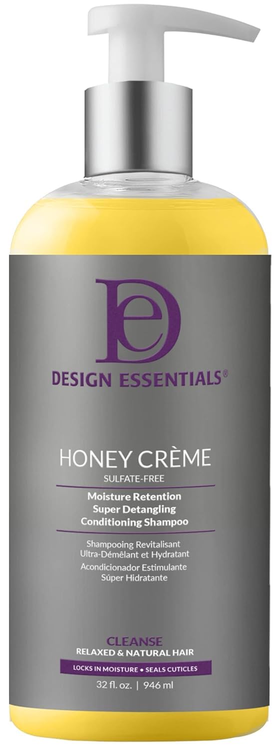 Design Essentials Honey Creme Moisture Retention Super Detangling Conditioning Shampoo, Sulfate Free for Moisturizing and Strengthening Hair, 32 Fl Oz Beauty and Personal Care Design Essentials Default Title