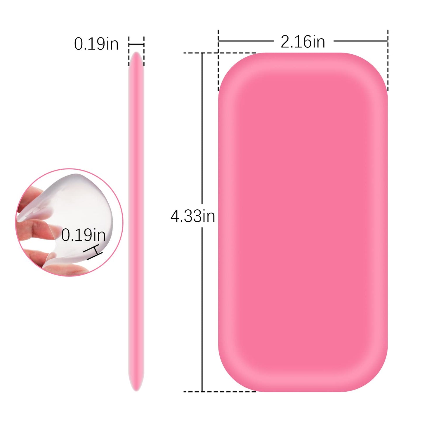 4 Pieces Silicone Lash Pad Rectangle Silicone Eyelash Extension Pad Loose False Lashes Holder Lash Grafting Gasket Pallet Reusable Silicone Pad Beauty & Personal Care Rolybag
