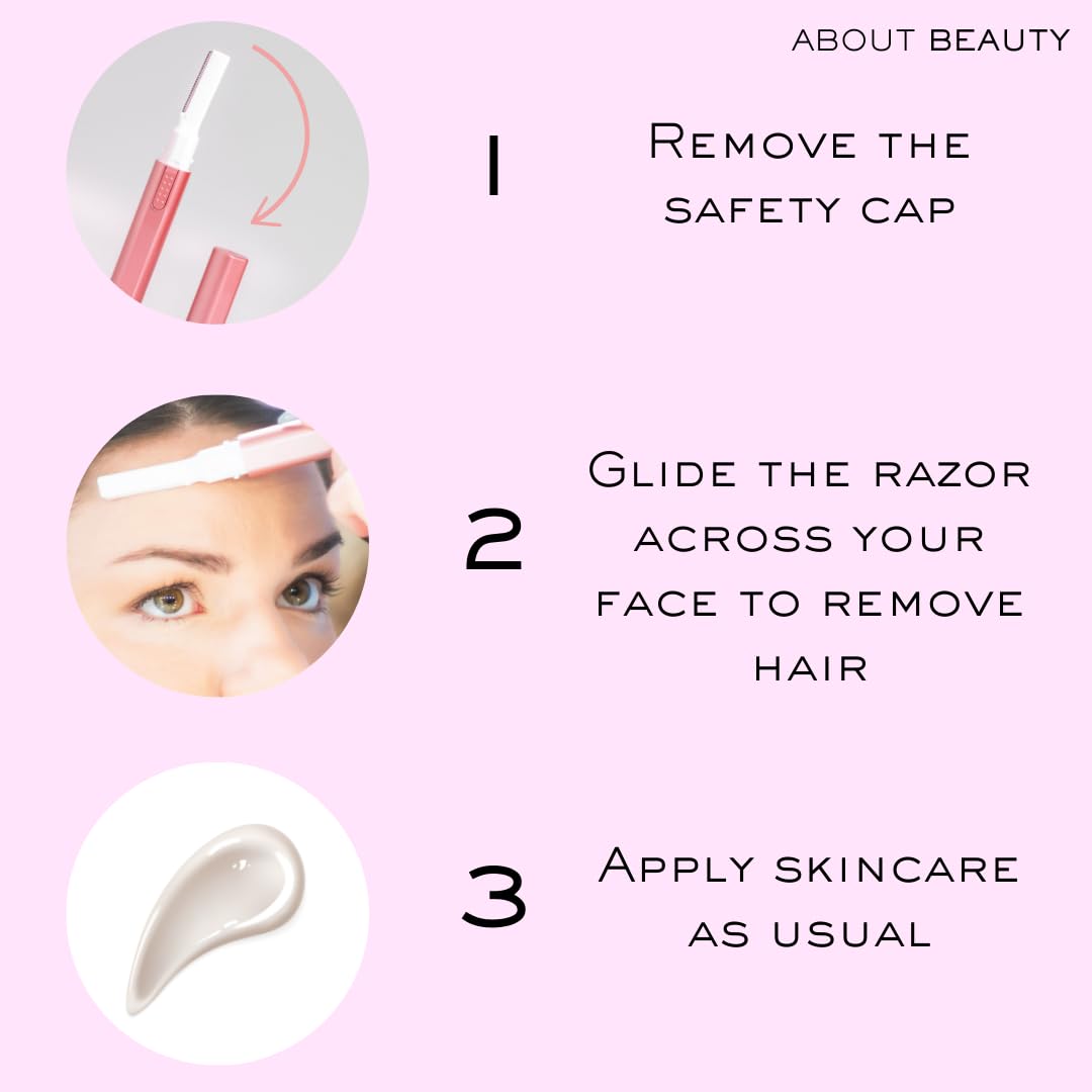 About Face Sonic Beauty Wand - Electric Facial Hair Remover and Bonus Eyebrow Shaper, Ideal for Shaving, Exfoliating and Brow Shaping, Epilator Beauty and Personal Care About Face