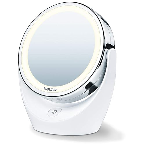 Beurer 5x Magnifying Double-Sided Cosmetic Vanity Makeup Mirror Illuminated | LED Lights | 360° Degree Swivel Rotation| Cordless | BS49 Beauty & Personal Care Beurer