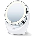Beurer 5x Magnifying Double-Sided Cosmetic Vanity Makeup Mirror Illuminated | LED Lights | 360° Degree Swivel Rotation| Cordless | BS49 Beauty & Personal Care Beurer