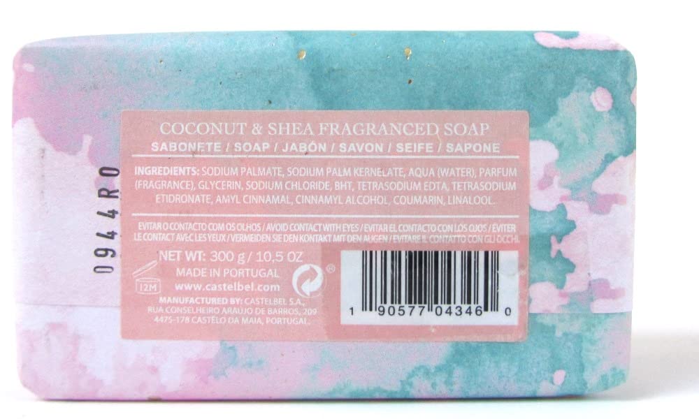 Castelbel Porto - Coconut & Shea - Fragranced Luxury Soap Bar 10.5 Ounce. Beauty & Personal Care Castelbel Porto