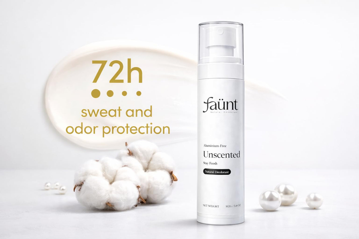 Faunt Aluminum Free Deodorant Spray for Women Up to 72-Hour Odor Control, Natural Spray Deodorant with Coconut Oil, Baking Soda - Paraben Free Beauty and Personal Care Faunt