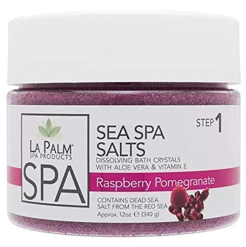 La Palm Sea Spa Salts 12 oz - Raspberry Pomegranate Beauty and Personal Care La Palm