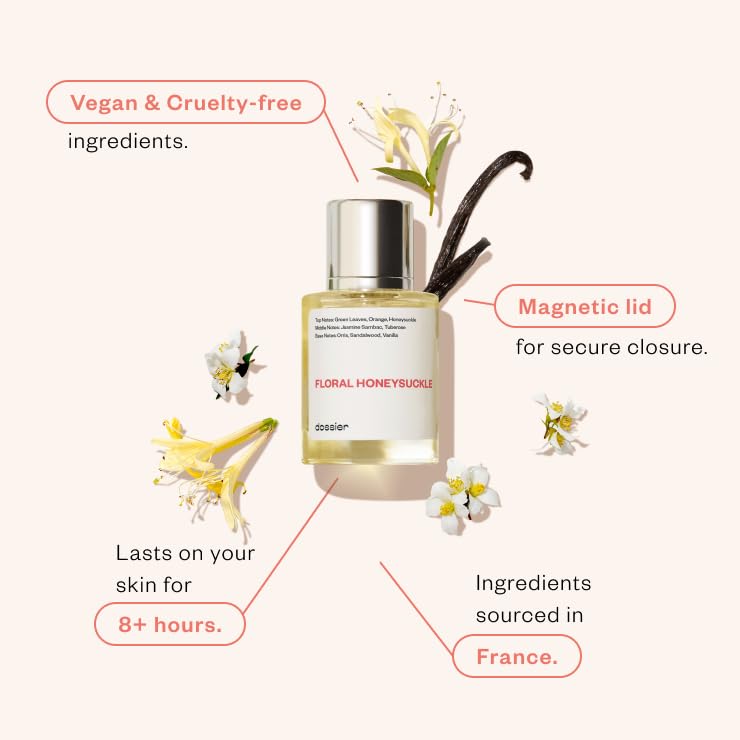 Dossier - Floral Honeysuckle - Eau de Parfum - Inspired by G.Bloom - Perfume Luxury - Pure Infused - Paraben-Free - Vegan - For Women - Fragrance 1.7 Beauty & Personal Care Dossier